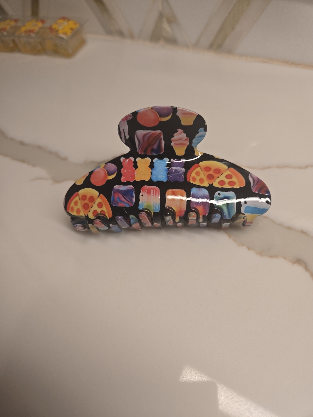 Nee Doh Prints Black Hair Claw Clip.